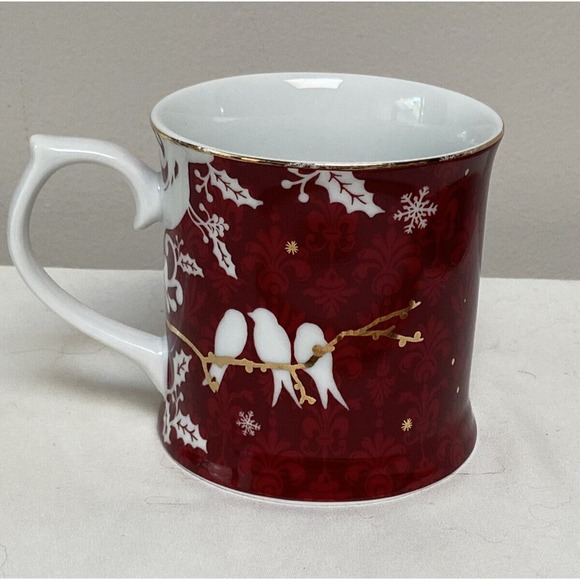 Starbucks Other - 2010 Starbucks Mug Designed by Rosanna Birds Branch Gold 12oz Holiday